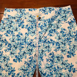 Garnet Hill  Floral‎ Jeans Blue White Size 12 Photo 8
