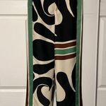 ZARA  Printed Abstract Palazzo Wide Legged Pants Green Black Cream Bloggers Fave Photo 1