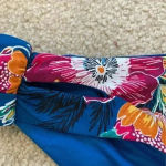 New with tags dark blue floral Soluna Women's Shirred Bikini Bottoms Size M Photo 1