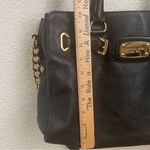 Michael Kors MICHAEL Hamilton Large Black Pebbled Leather Satchel Shoulder Bag Photo 9