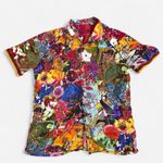 Robert Graham Limited Edition Shirt Men’s Size L Landscapes Floral Linen Colorful Short Sleeve Button Up Multiple Size L Photo 0