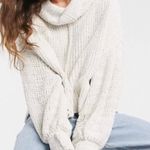 Free People Be Yours Funnel Oversized Chenille Sweater Vanilla Bean NWT Photo 0