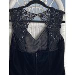 Vintage Scott McClintock Black Velvet Cocktail Dress Beaded Mesh Holiday Party M Size 10 Photo 12