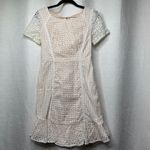 Anthropologie  white eyelet mini dress size 2 bridal rehearsal graduation‎ party Photo 1