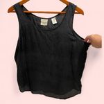 Vintage 90’s black silk sleeveless Bentley blouse cami tank whimsigoth luxury Size L Photo 3