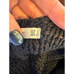 ZARA  Sweater Women Small Black Open Knit‎ V Back Fringe Sides Short Sleeve Tunic Photo 8