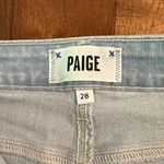 Paige  Genesee Crop Wide Leg Light Blue Jeans, Sz 28 Photo 1