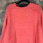 ZARA  Knit Sweater Woman's Small‎ Orange Oversized Winter Reversed Seams Photo 6
