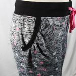 No Boundaries Vintage Y2K 2007 Black White Knit Like Capri Cut Lounge Pants Size XL Juniors Photo 4