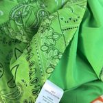 Amanda Uprichard  COTTER mini DRESS IN BANDANA PRINT green paisley XL Photo 2