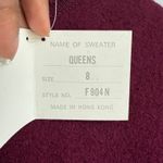 The Eagle's Eye Vintage Womens Boiled Wool Cardigan Sweater Burgundy Size 8 NWT Purple Photo 4