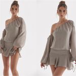 House Of CB  'Wilhelmina' Ash Green Off‎ Shoulder Dress NWOT size S Photo 7