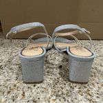 Badgley Mischka  Jewel Silver Strappy Sandals Omari Block Heels 7.5 NIB Photo 2