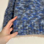 Heritage Made in Ireland Blue Knit Kid Mohair Wool Blend Sweater Size Medium Photo 4