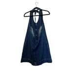 Reformation NWT Brittany Halter Denim Mini dress Photo 4