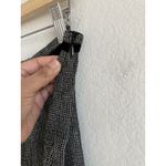 Jones New York Vtg Y2K Size 6P 100% Silk Chiffon Velvet Flounce Skirt Black Gray Photo 5