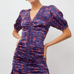 Rails  Womens Scarlette Blue Floral Ruched Mini Sheath‎ Dress NWT Photo 0