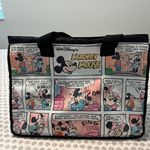Disney Mickey Minnie Mouse Comic Strip Zipper Tote Travel Overnight Large Bag Photo 8