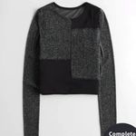 Hollister Mesh Long Sleeve Top Built In Cami Black Gray Patchwork M Photo 0