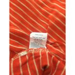 J.Crew  Shirt Orange & Tan Pinstripes Cotton Long Sleeve Boatneck Size Small Photo 9