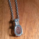 Cherry Tanzurine Sterling Silver Pendant Stainless Steel Necklace Pink Photo 5