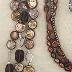 Silpada  Sterling Silver Bronze Coin Pearl Bracelet toggle clasp. Photo 4