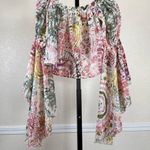 Live 4 Truth Festival Romantic Boho Crop Top Off Shoulder Ruffle Lightweight Medium Western Photo 0