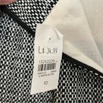 Loft  Ann Taylor Academia black and White tweed formal skirt size 10 Photo 5