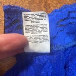 Vintage‎ Andrea Kristoff Escante Lace Teddy M Blue Halter Cutout Sexy Size M Photo 11