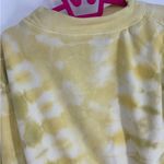 Anthropologie  Pilcro Cropped Tie Dye Yellow Crewneck Sweatshirt Photo 2