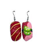 Unbranded NEW red,pink and white sushi earrings Pink Photo 0