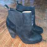 Lucky Brand black suede 6.5 heeled normcore ankle boots Photo 0