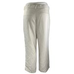 Abercrombie & Fitch Women's White Striped Pleated Wide leg Trousers Pants Sz 36 Photo 1