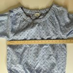 Evereve  Womens Evelyn‎ Cotton Eyelet Top in Light Blue Sz S Spring Pastel Casual Photo 11