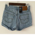 Levi's Premium Women's High Waisted Mom Shorts Denim Blue Size 26 NWT Photo 5