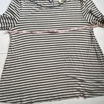 Matilda Jane Modal Blend Gray White Stripe Long Sleeve Top Size Medium Photo 1