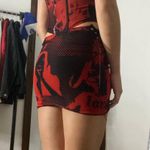 Edikted Black And Red Mini Skirt and Top Photo 2