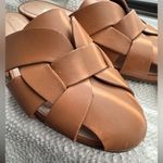 Anthropologie Brown Woven Mules Photo 2