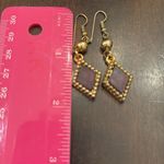 Vintage dangle black diamond earrings Gold Photo 1