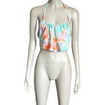 Micas NWT  Blue, Orange and Purple Halter Crop Top Photo 0