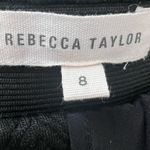 Rebecca Taylor Black Quilted Zipper Detail Silk Lined Skirt Sz 8 Photo 5