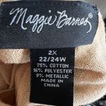 Maggie Barnes Beige Beaded Tank Top, Glam, Vintage,‎ Y2K, Elegant, Boho, Sparkly, 2X, Sparkly Photo 5