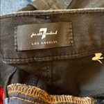 7 For All Mankind Coated Black Panel Denim High Waist Ankle Skinny Jeans Blue 30 Photo 8