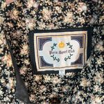 Vintage Paris Sport Club Black Leather Floral Patchwork Jacket Large Boho Photo 2