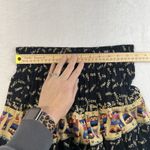 VTG Y2K Sz 4 Carole Little Skirt Cottagecore Abstract Boho Maxi Elastic Waist Black Photo 9