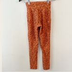 REI Women's Take your Time Athletic 7/8 Leggings Size XS Orange Printed Pockets Photo 4