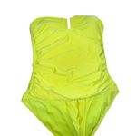 DKNY  Bright Yellow Strapless One Piece Swimsuit Photo 1