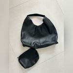 Tote Slouchy Bag and Pouch PU Leather Tote Bag Large Black Photo 4