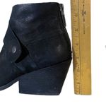 Eileen Fisher Womens Size 8 Black Leather Tag Wrap-Snap Leather Bootie Wedge Photo 13