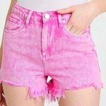 BLANK NYC  The Reeve Flamingo High Rise Ribcage Shorts Size 30/10 Photo 0